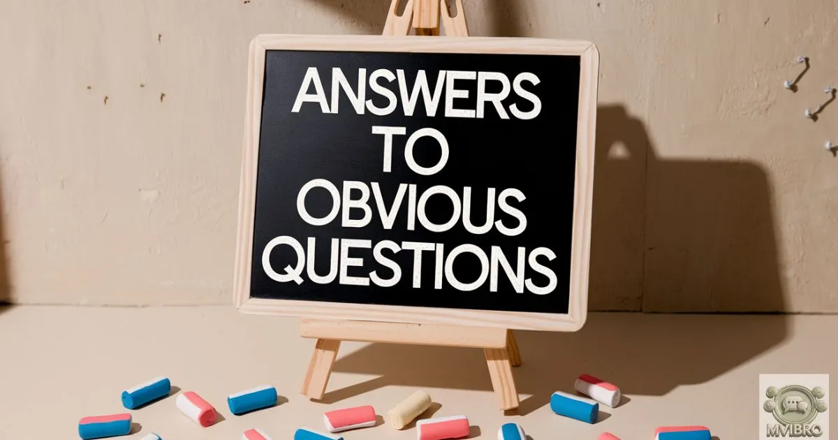 Answers To Obvious Questions