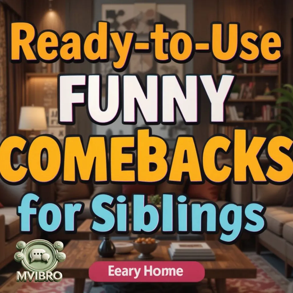 Funny Comebacks For Siblings